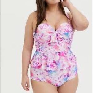 Torrid Multi Colored Pink Tie Dye Bikini NWT 3 DD/F